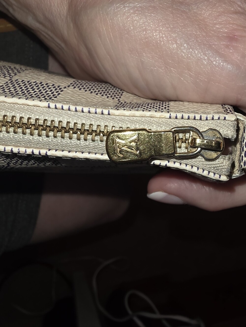 2013 NM LOUIS VUITTON AZUR POCHETTE ACCESSOIRIES CA0183 EXCELLENT - Picture 10 of 16